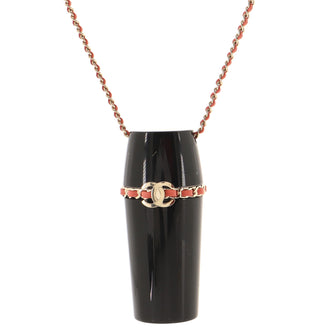 Chanel CC Case Chain Necklace Resin with Metal and Leather