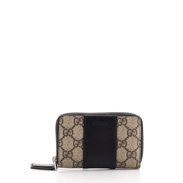 Gucci Zip Around Card Case GG Coated Canvas and Leather