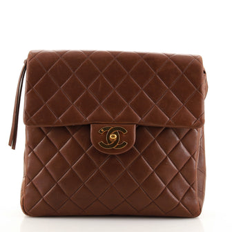 Chanel Vintage Classic Flap Backpack Quilted Lambskin Medium
