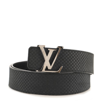 Louis Vuitton Black Mini Damier Suede Initiales Belt 105CM Louis Vuitton