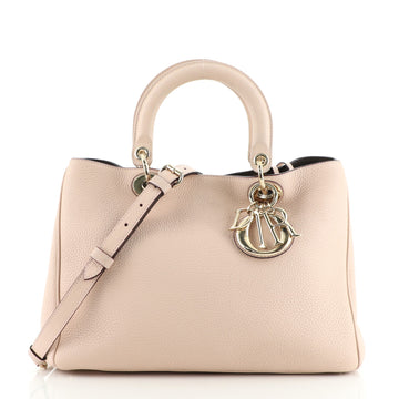 Christian Dior Diorissimo Tote Pebbled Leather Medium