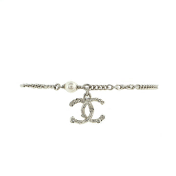 Chanel CC Chain Bracelet Metal with Faux Pearl
