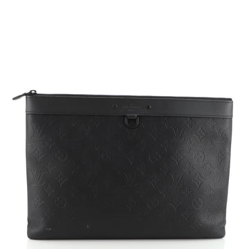 Louis Vuitton Discovery Pochette Monogram Shadow Leather GM