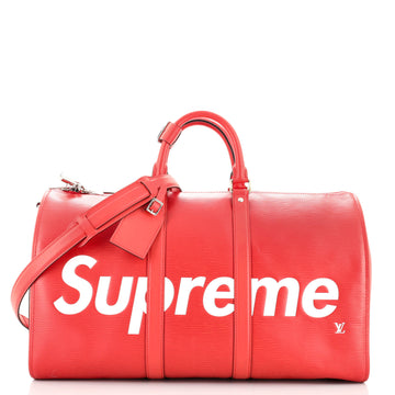 Louis Vuitton Keepall Bandouliere Bag Limited Edition Supreme Epi Leather 45