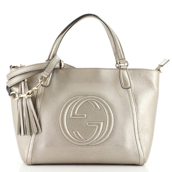 Gucci Soho Convertible Top Handle Bag Leather Small