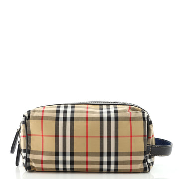 Burberry Toiletry Pouch House Check Canvas