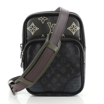 Louis Vuitton Amazone Sling Bag Patchwork Monogram Eclipse Canvas and Printed Leather