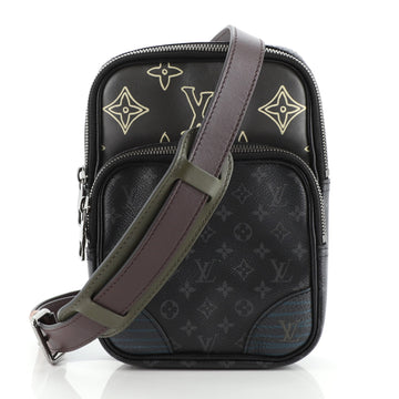 Louis Vuitton Amazone Sling Bag Patchwork Monogram Eclipse Canvas and Printed Leather