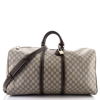 Gucci Carry On Convertible Duffle Bag GG Coated Canvas Medium