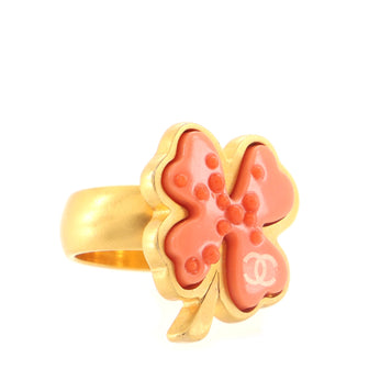 Chanel Clover Ring Metal and Resin