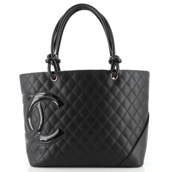 Chanel Cambon Tote Quilted Leather Large