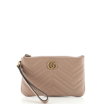 Gucci GG Marmont Flat Wrist Wallet Matelasse Leather