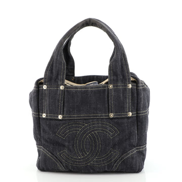 Chanel Vintage CC Stitch Tote Denim Small