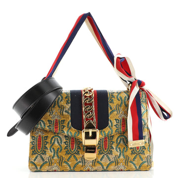 Gucci Sylvie Shoulder Bag Brocade Small