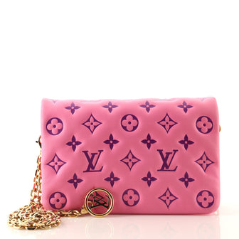 Louis Vuitton Coussin Pochette Pink Purple Monogram Embossed