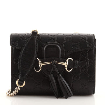 Gucci Emily Chain Flap Bag Guccissima Leather Mini