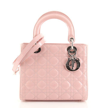 Christian Dior Lady Dior Bag Cannage Quilt Patent Medium