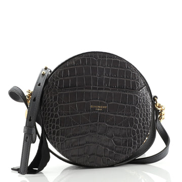 Givenchy Eden Round Crossbody Bag Crocodile Embossed Leather