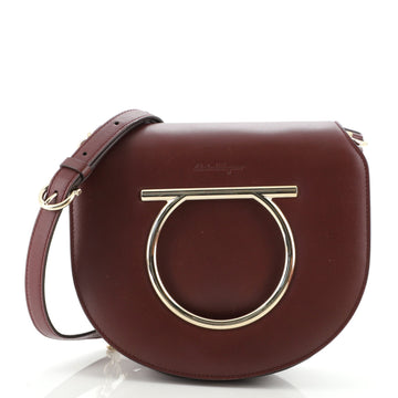 Salvatore Ferragamo Vela Flap Crossbody Bag Leather Medium