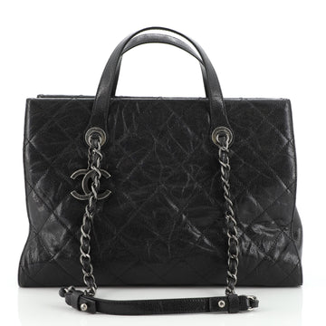 Chanel CC Crave Tote Quilted Glazed Caviar