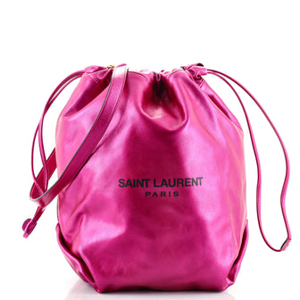Saint Laurent Teddy Bucket Bag Leather Large