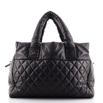 Chanel Coco Cocoon Boston Bag Quilted Caviar Large