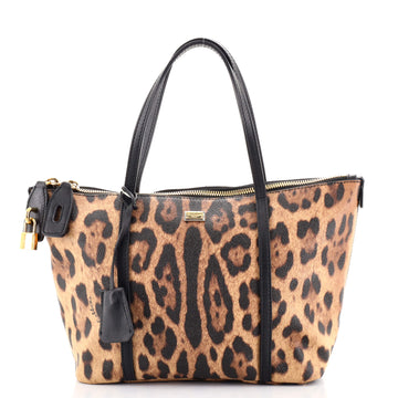 Dolce & Gabbana Miss Escape Zip Tote Printed Coated Canvas Small