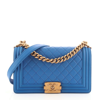 Chanel Boy Flap Bag Quilted Lambskin Old Medium