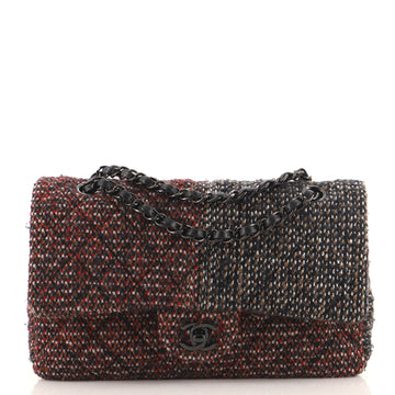 Chanel Classic Double Flap Bag Quilted Tweed Medium