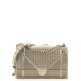 Christian Dior Diorama Flap Bag Cannage Embossed Calfskin Medium