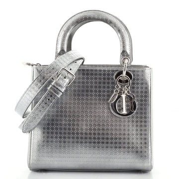 Christian Dior Lady Dior Bag Micro Cannage Metallic Calfskin Medium