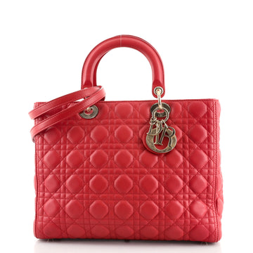 Christian Dior Lady Dior Bag Cannage Quilt Lambskin Large