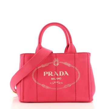 Prada Canapa Convertible Tote Canvas Mini