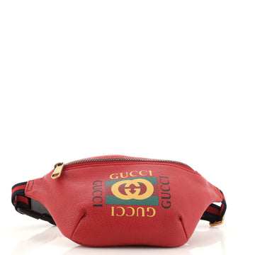 Gucci Logo Belt Bag Printed Leather Small