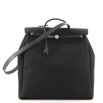 Hermes Herbag Toile and Leather GM