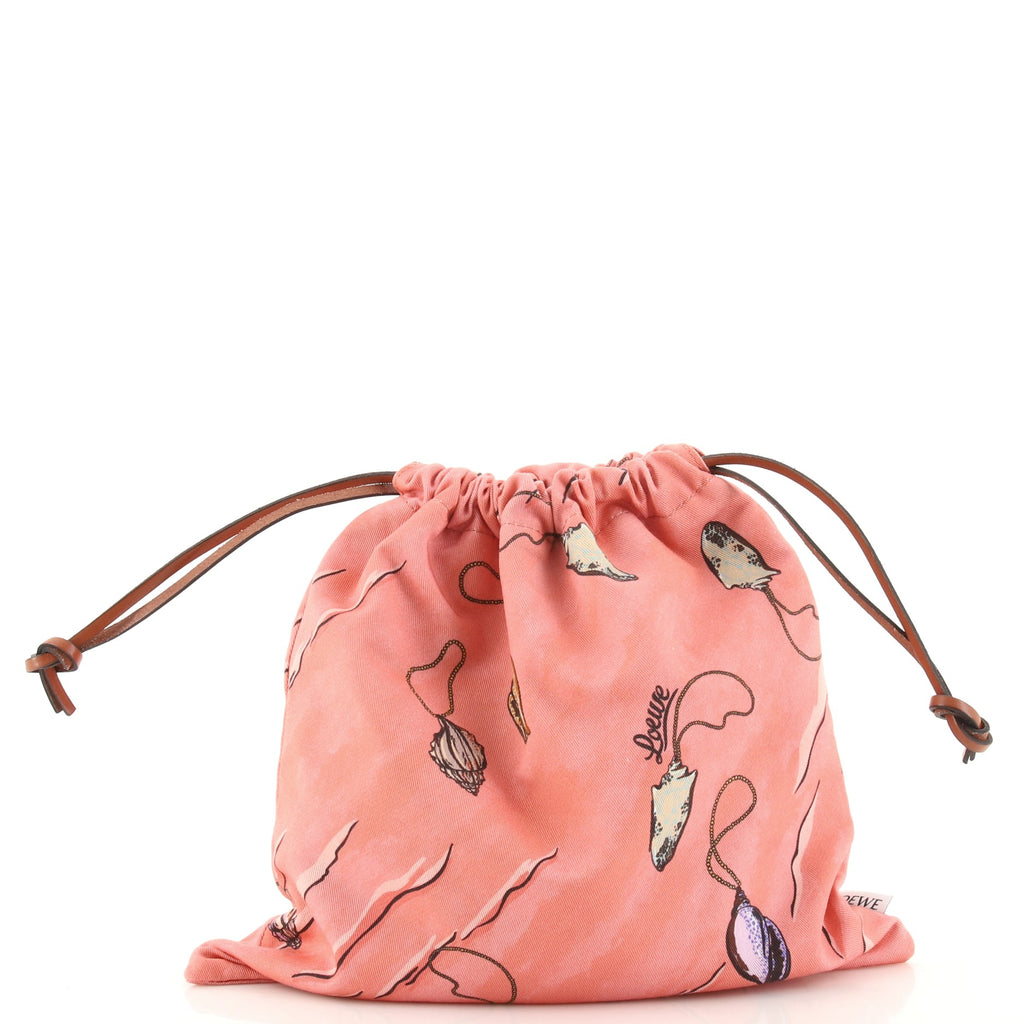 Loewe Paula Drawstring Pouch Printed Canvas Small Pink 11767027