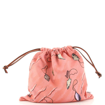 Loewe Paula Drawstring Pouch Printed Canvas Small