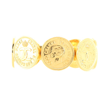 Chanel Vintage CC Coin Cuff Bracelet Metal