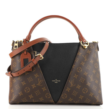 Louis Vuitton V Tote Monogram Canvas and Leather MM
