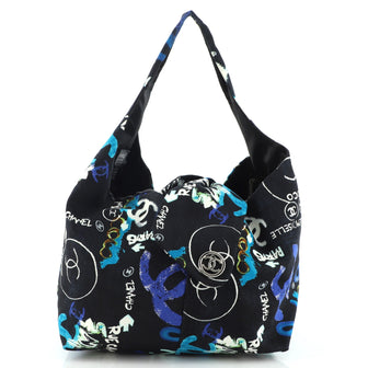 Chanel Graffiti Hobo Printed Canvas