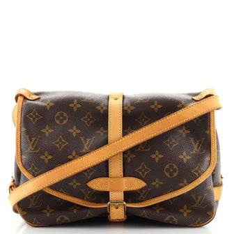 Louis Vuitton Saumur Handbag Monogram Canvas 30