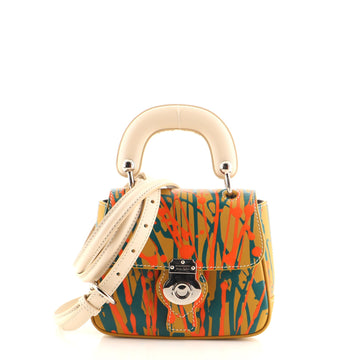 Burberry DK88 Top Handle Bag Printed Leather Mini