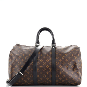 Louis Vuitton Keepall Bandouliere Bag Macassar Monogram Canvas 45