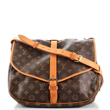 Louis Vuitton Saumur Handbag Monogram Canvas 30