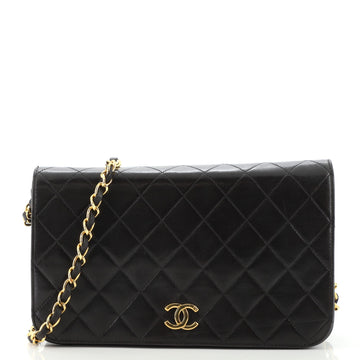Chanel Vintage Full Flap Bag Quilted Lambskin Medium