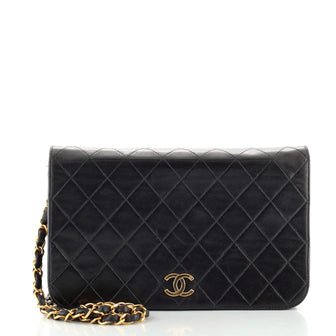 Chanel Vintage Full Flap Bag Quilted Lambskin Medium