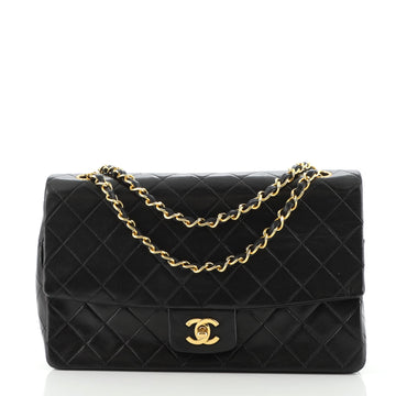 Chanel Vintage CC Chain Flap Bag Quilted Lambskin Large