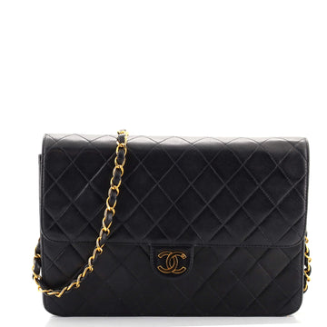 Chanel Vintage Clutch with Chain Quilted Leather Medium