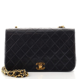 Chanel Vintage Full Flap Bag Quilted Lambskin Medium