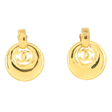 Chanel Vintage CC Loop Clip-On Earrings Metal